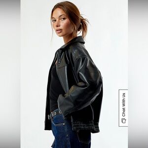 Pacsun Faux Leather Bomber Jacket
